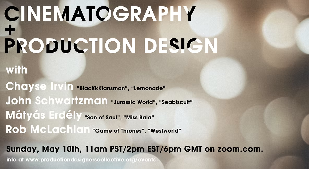 Sharing the Screen – Cinematography and Production Design online panel