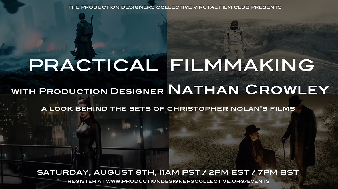 PDC Virtual Film Club – Practical Filmmaking with Nathan Crowley