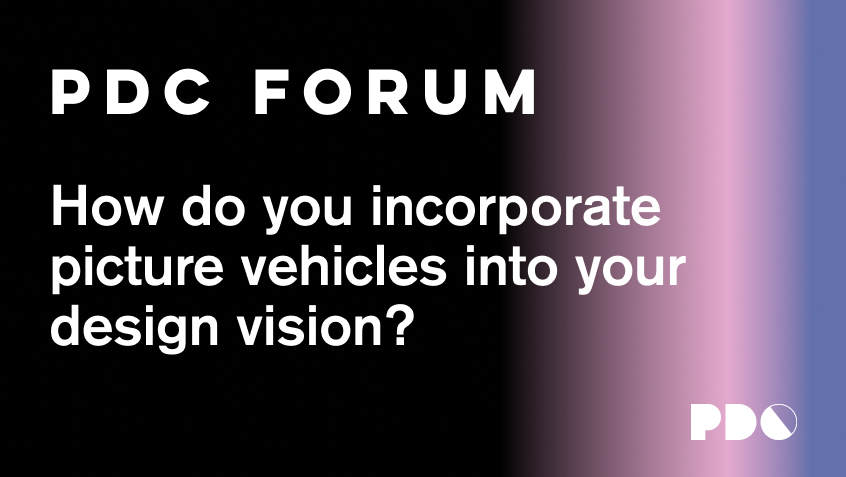 How do you incorporate picture vehicles into your design vision?
