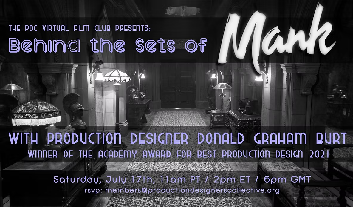 Virtual Film Club – “Mank” with Donald Graham Burt