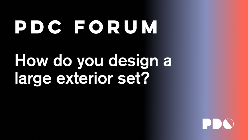 How do you design a large exterior set?