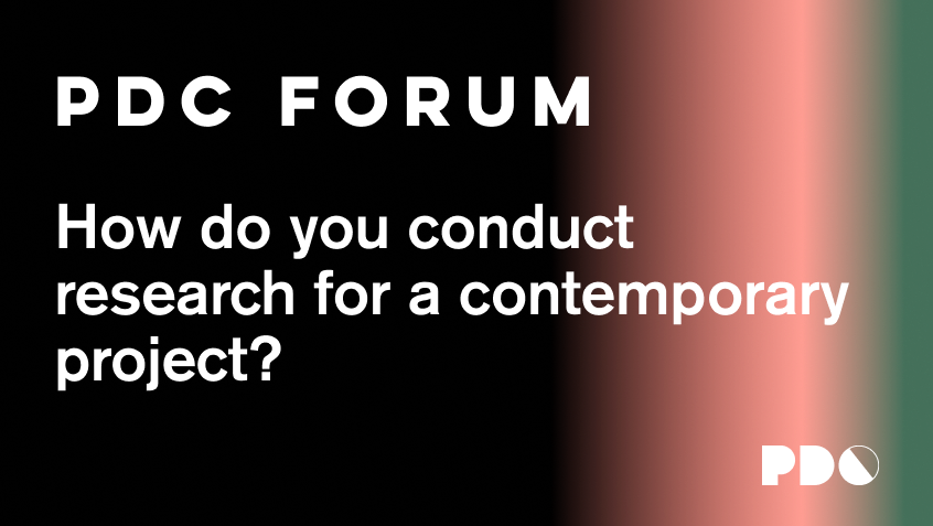 How do you conduct research for a contemporary project?
