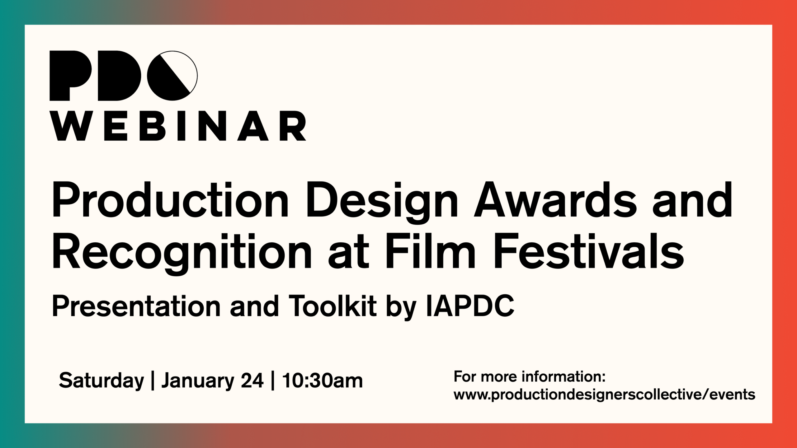 PDC Webinar: Production Design Awards and Recognition at Film Festivals