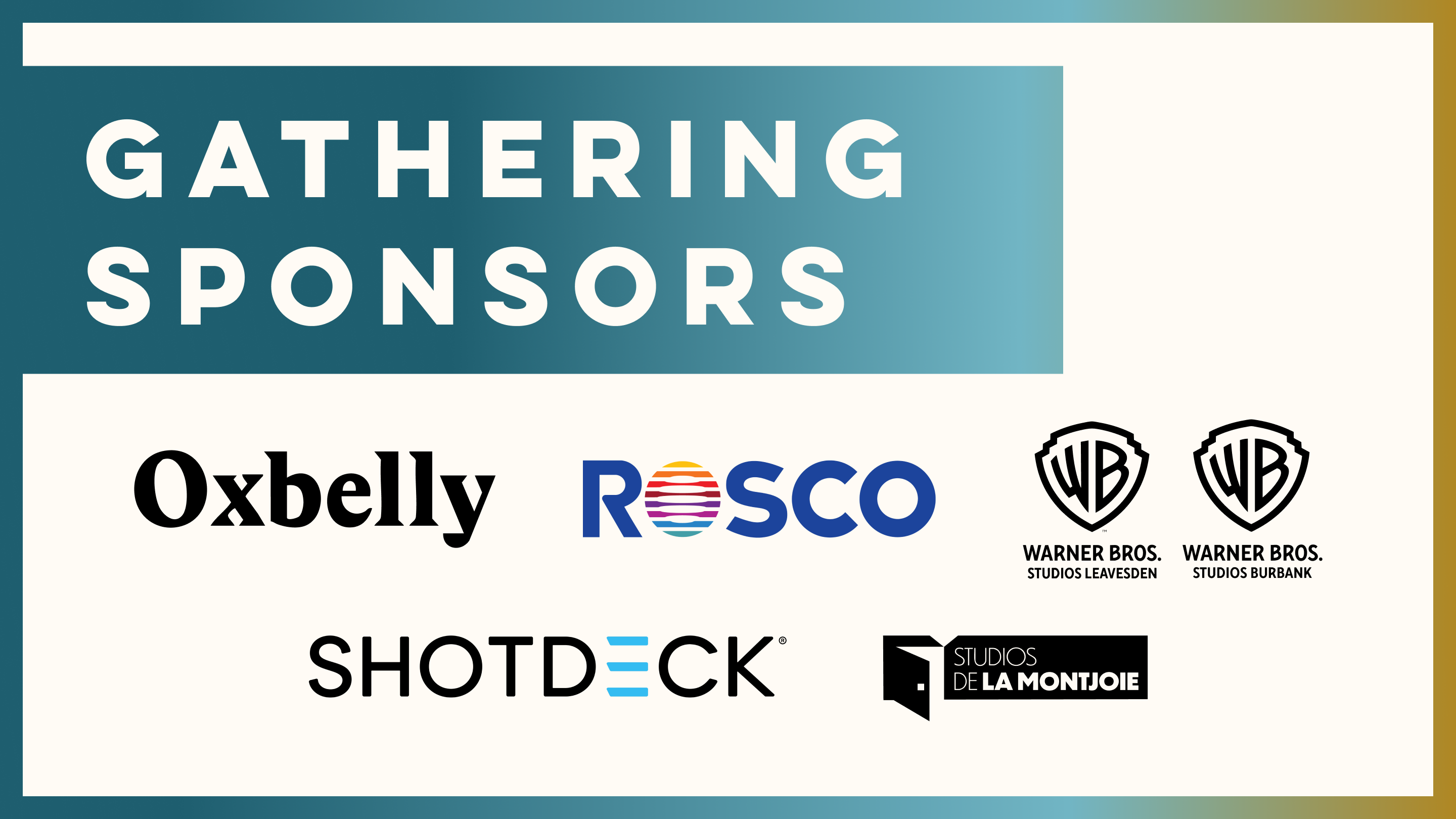 Production Designers Gathering 2026 Sponsors
