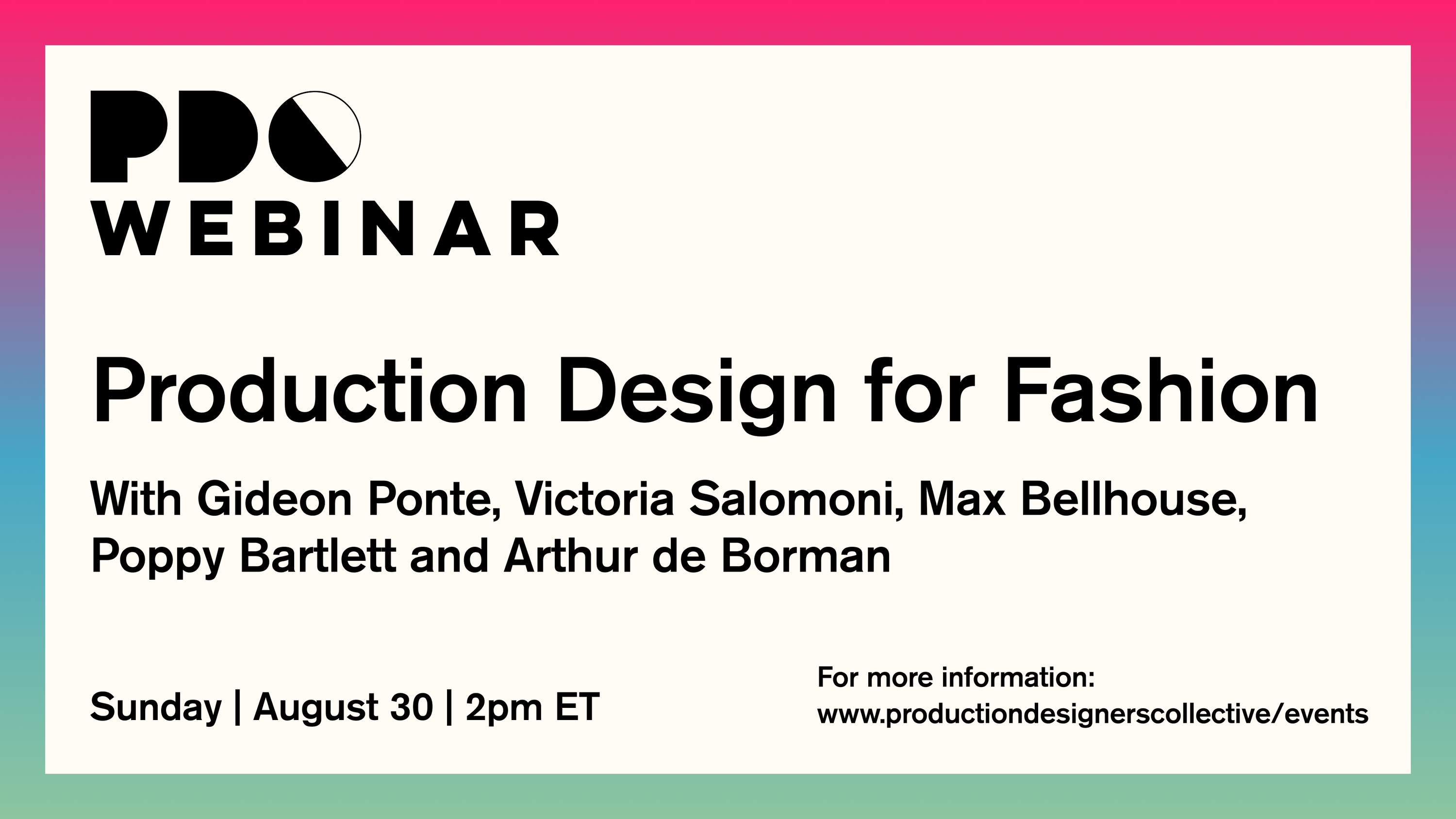 Production Design for Fashion: Online Panel